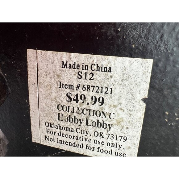 Vtg Resin Decorative Footed Bowl Classic Home Decor 9" Tall 10" Diameter Col C - Picture 10 of 10